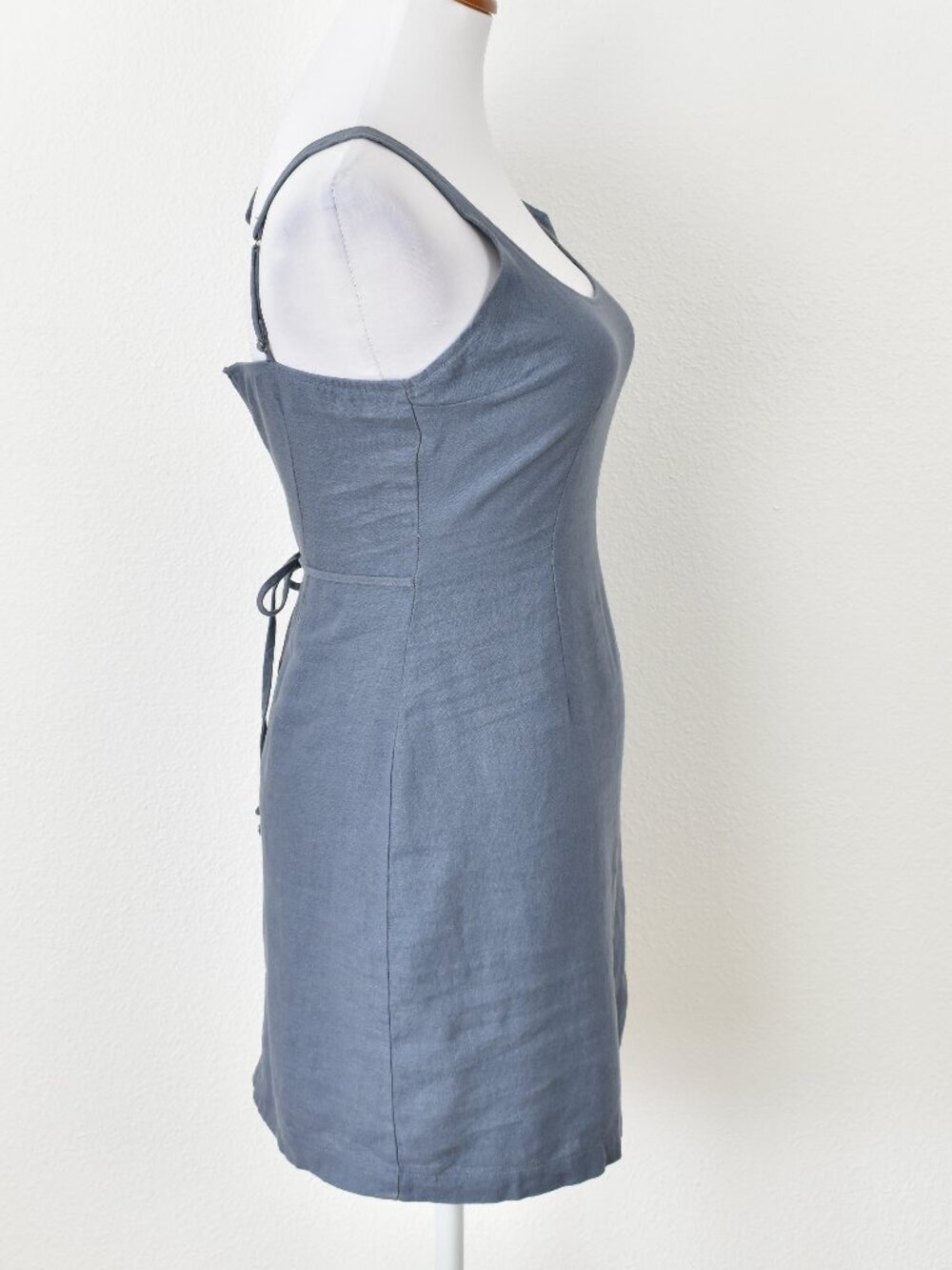 Abercrombie & Fitch Linen Mini Dress with Scrunchie NEW - XXS - Picture 6 of 9